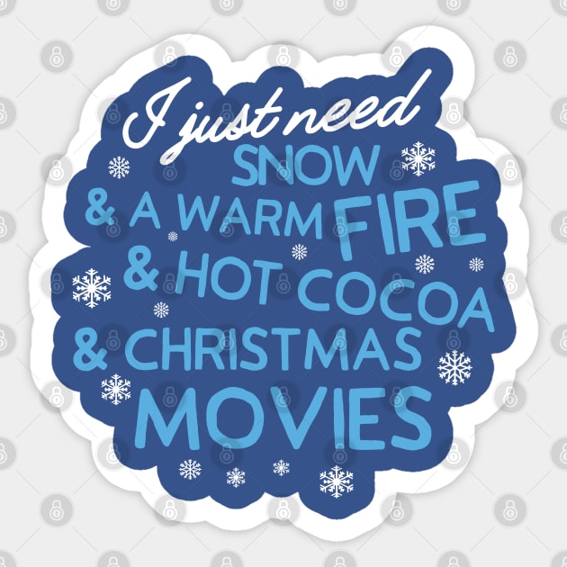 Christmas Needs Sticker by PopCultureShirts